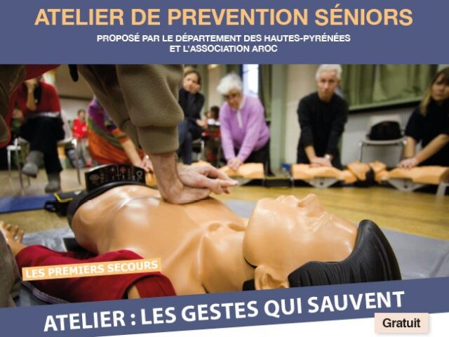 GRATUIT (places limitées) – Atelier : “Gestes qui sauvent” / Tarbes / 26 juin 2025