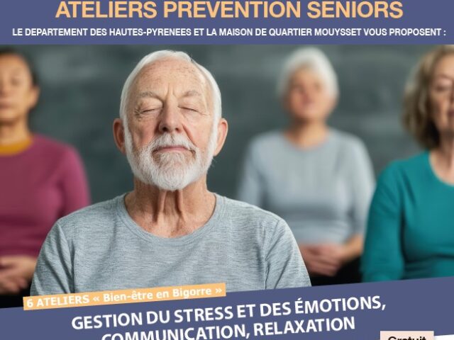 GRATUIT – Places limitées / ACTION COLLECTIVE SENIORS / BIEN ÊTRE EN BIGORRE / TARBES / DU 4 DECEMBRE 2025 au 22 JANVIER